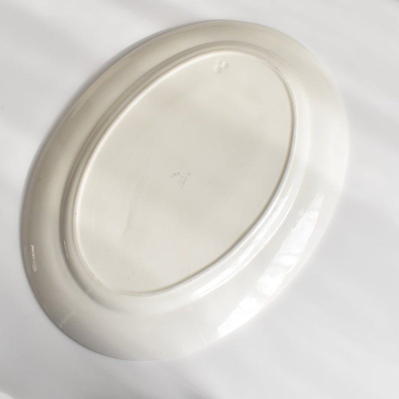 Vintage Oval Plate HBCM Creil et Montereau Yvonne