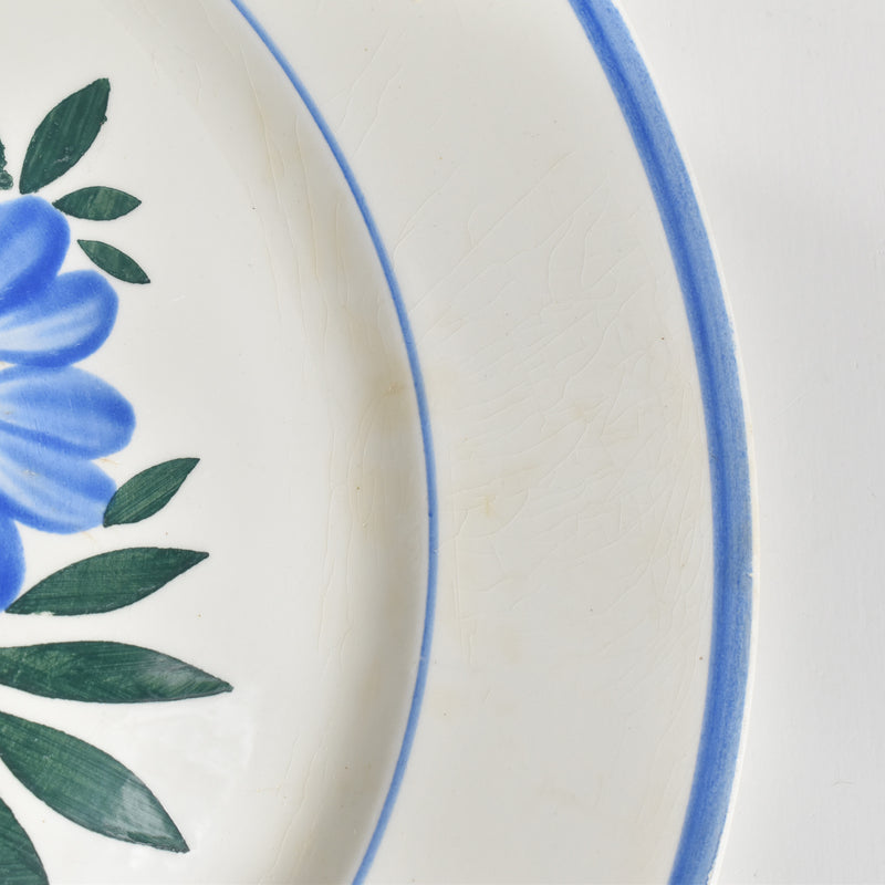 Vintage Large Plate HBCM Creil et Montereau Yvonne