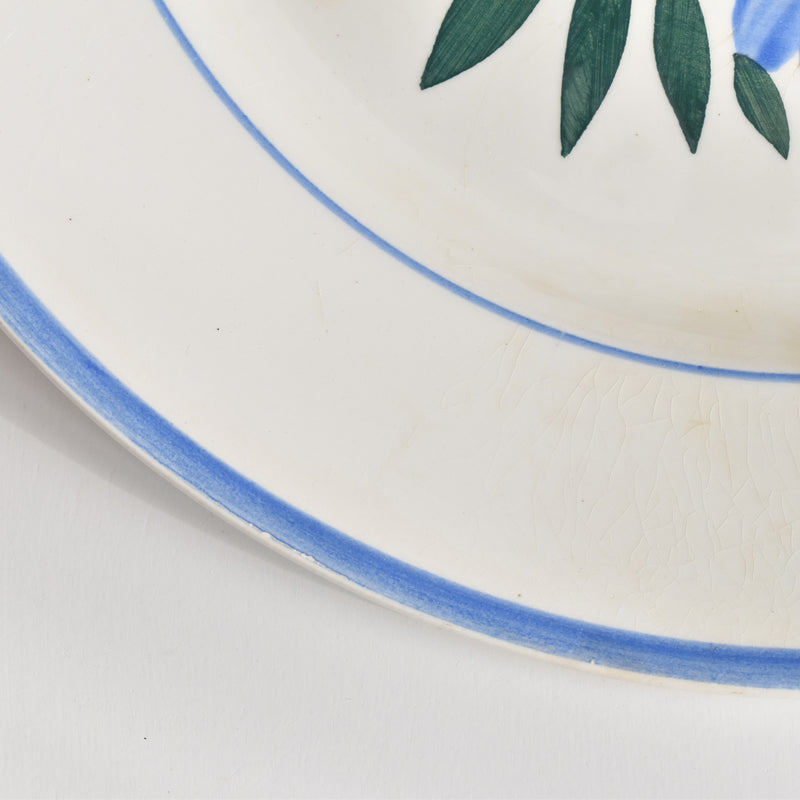 Vintage Large Plate HBCM Creil et Montereau Yvonne