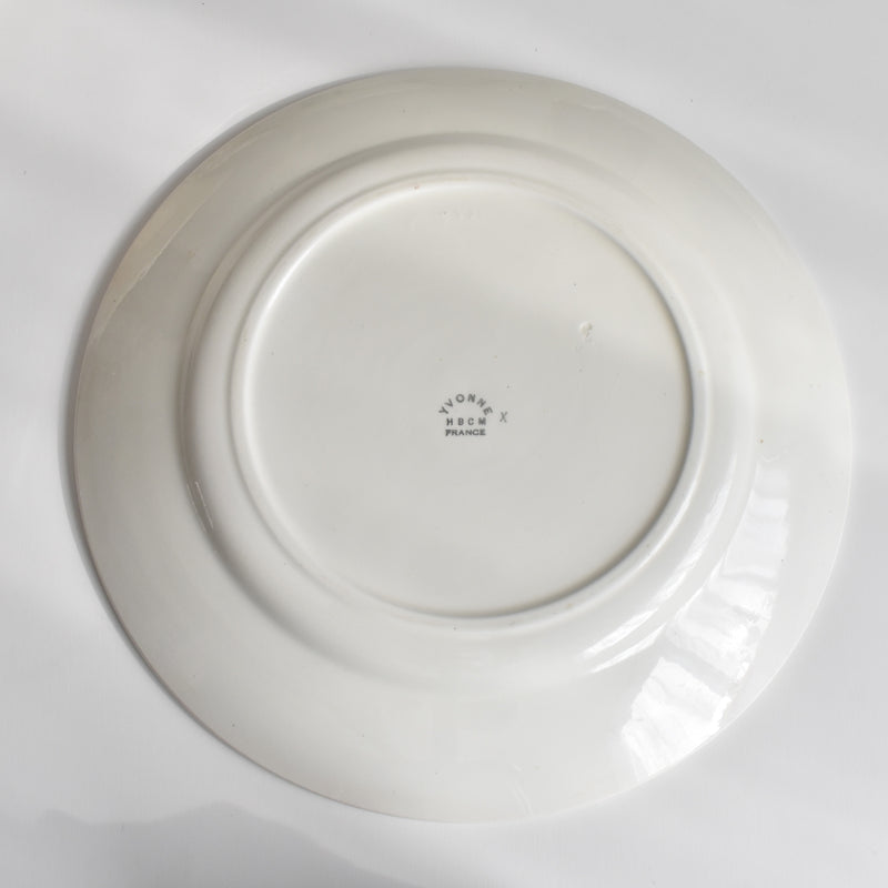 Vintage Large Plate HBCM Creil et Montereau Yvonne
