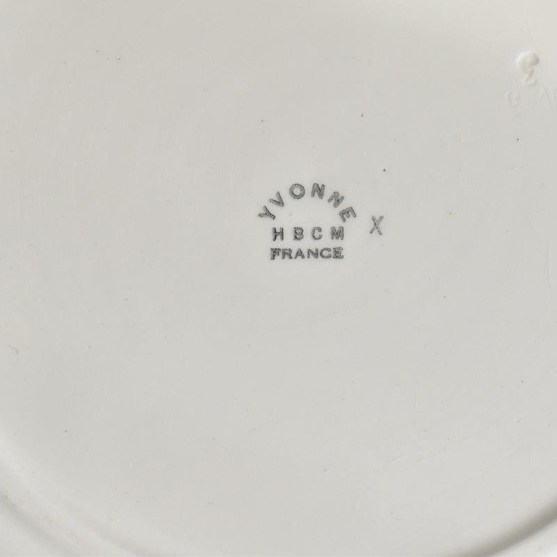 Vintage Large Plate HBCM Creil et Montereau Yvonne