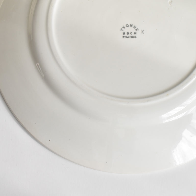 Vintage Large Plate HBCM Creil et Montereau Yvonne