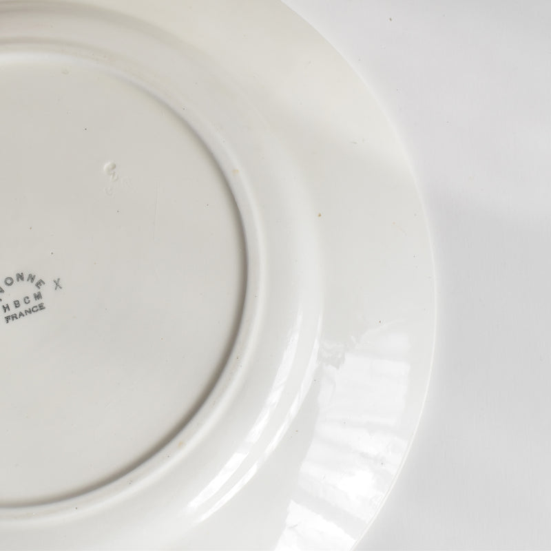 Vintage Large Plate HBCM Creil et Montereau Yvonne