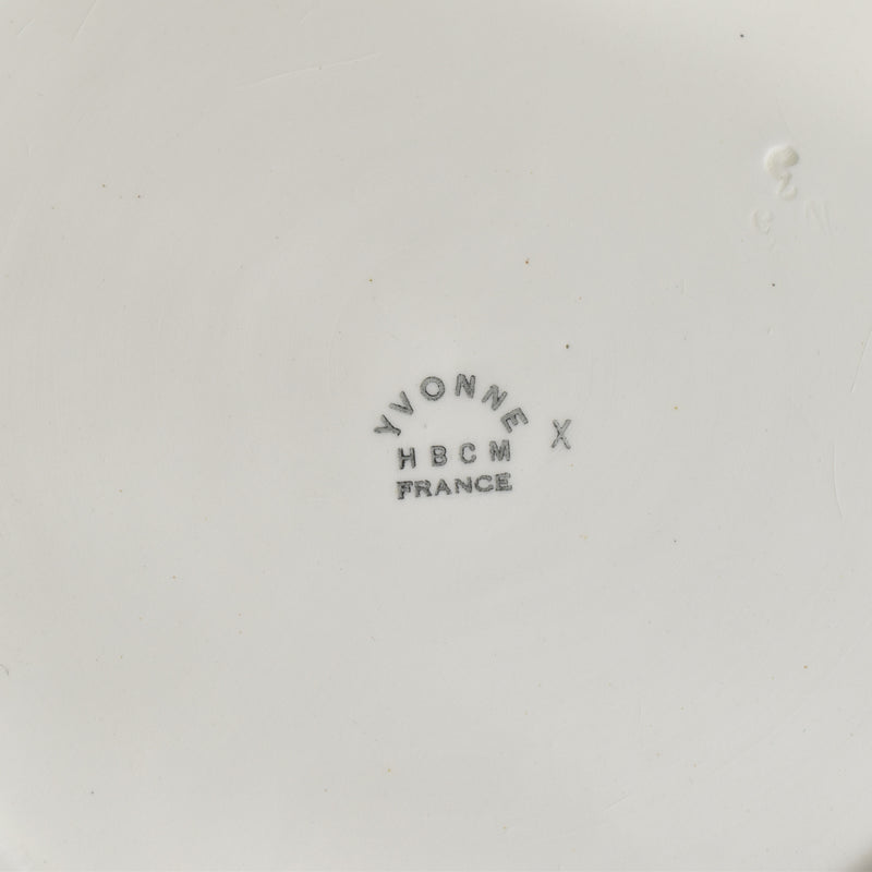 Vintage Large Plate HBCM Creil et Montereau Yvonne