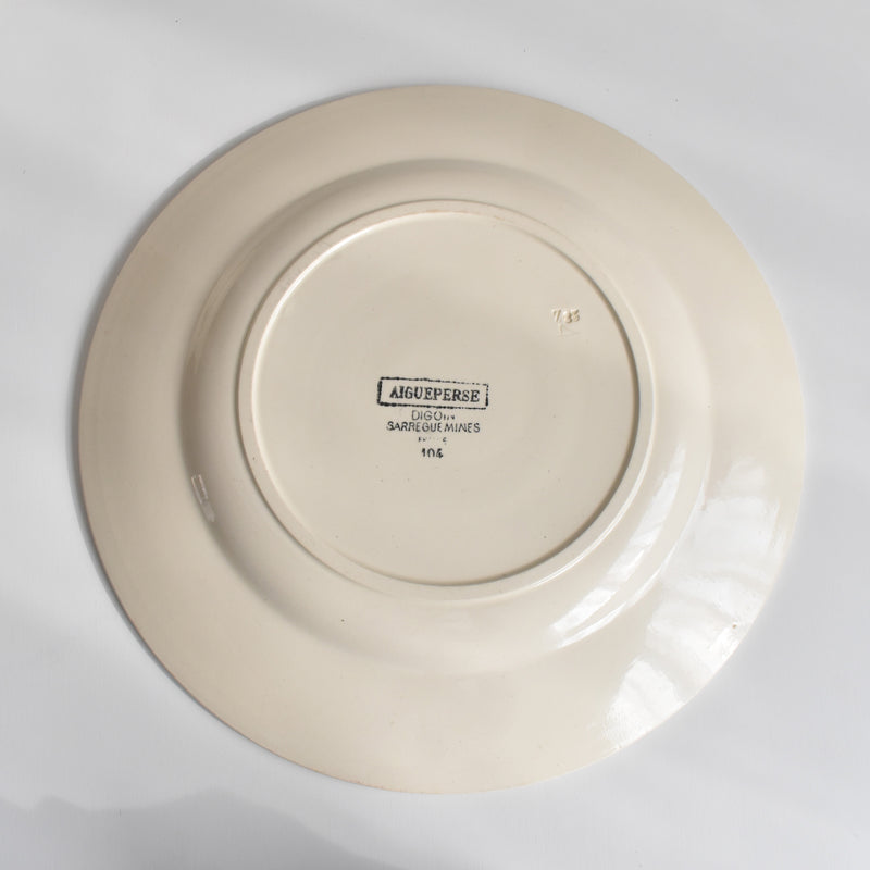 Vintage Large Plate, Digoin & Sarreguemines Aigueperse