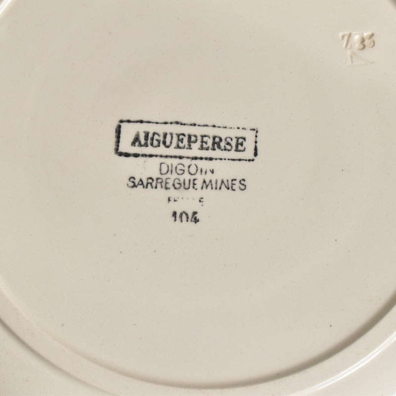 Vintage Large Plate, Digoin & Sarreguemines Aigueperse