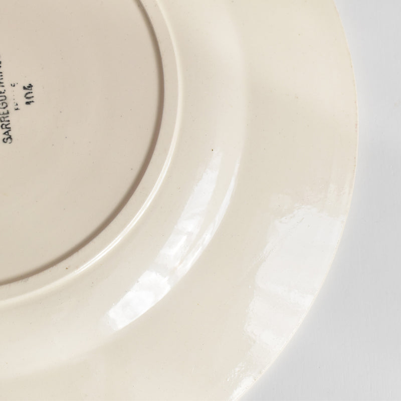 Vintage Large Plate, Digoin & Sarreguemines Aigueperse