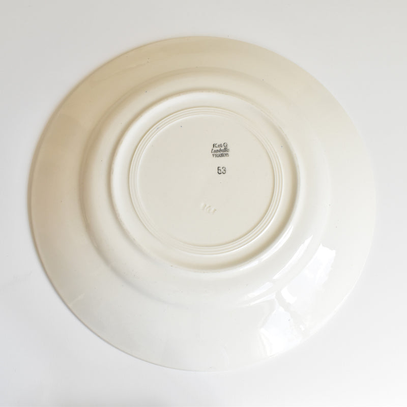 Antique Large Plate, KG Luneville Line