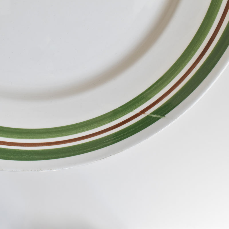 Vintage Large Plate, Mulhandru, Green Line