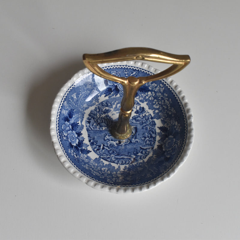 ヴィンテージ ハンドル付きスモールプレート アダムス English Scenic(イングリッシュセニック）