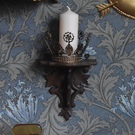 ヴィンテージ　木彫刻のミニ・ウォールコンソール