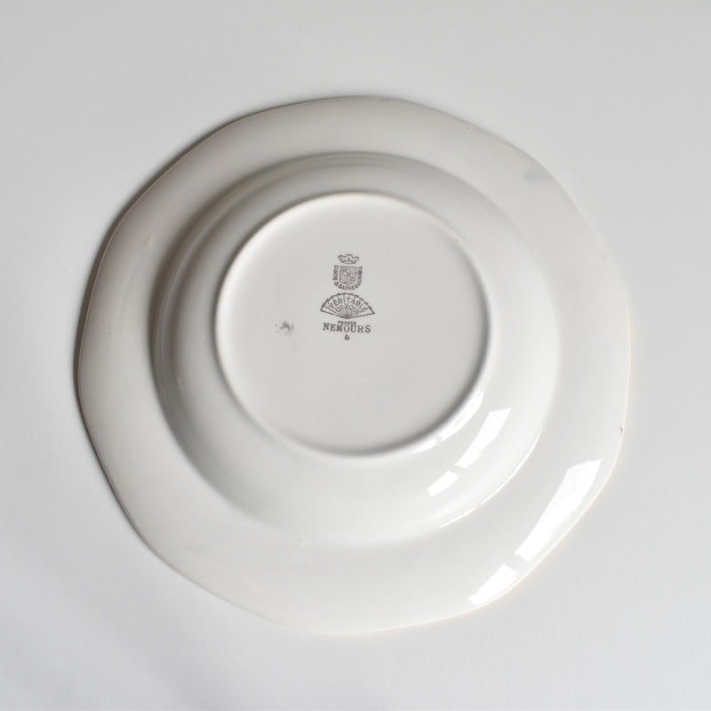 Vintage Deep Plate Digoin & Sarreguemines Nemours E