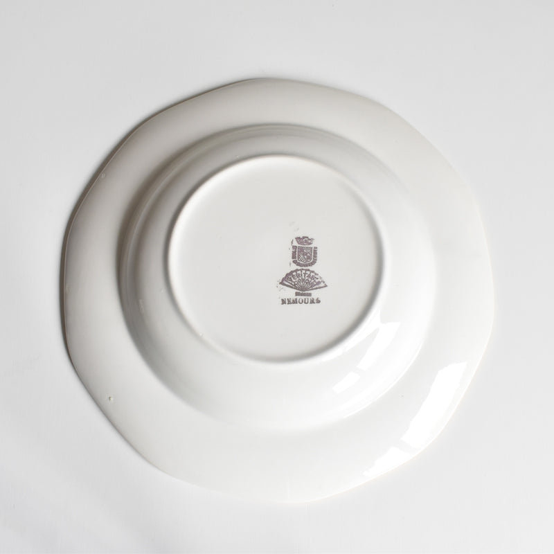 Vintage Deep Plate Digoin & Sarreguemines Nemours F