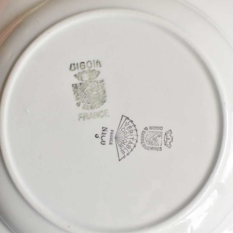Vintage Deep Plate Digoin & Sarreguemines Nico A