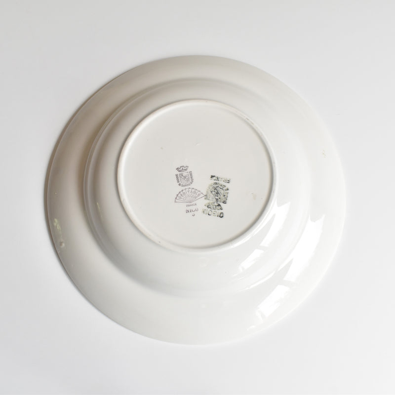 Vintage Deep Plate Digoin & Sarreguemines Nico C
