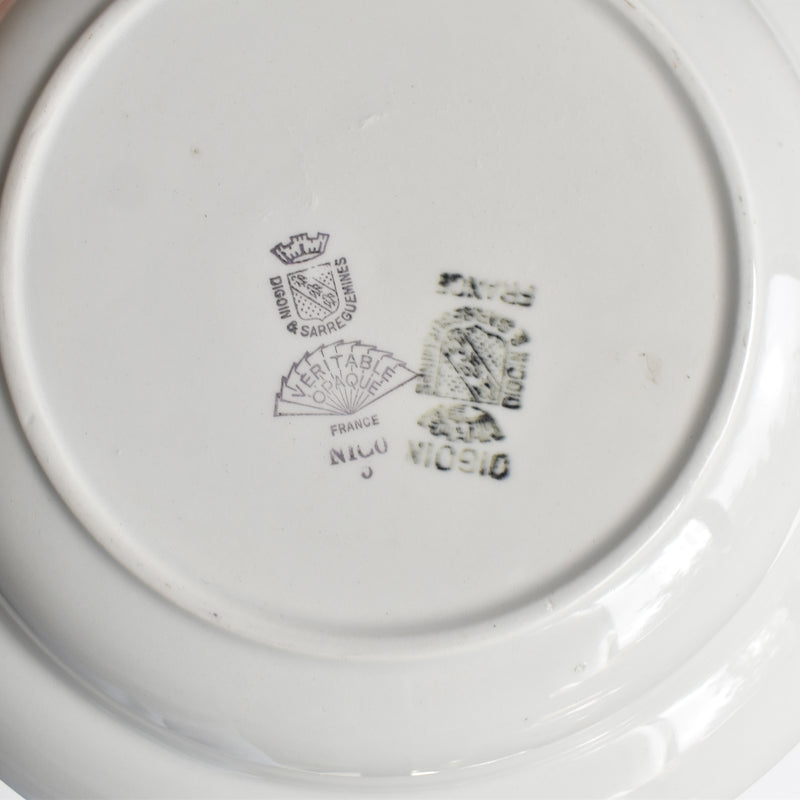 Vintage Deep Plate Digoin & Sarreguemines Nico C