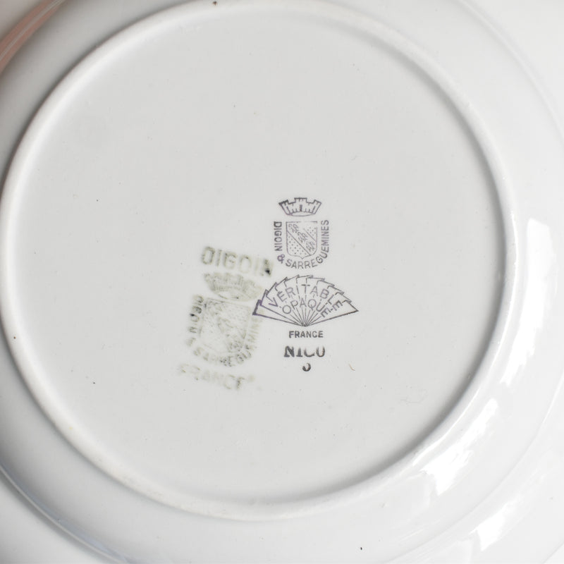 Vintage Deep Plate Digoin & Sarreguemines Nico F