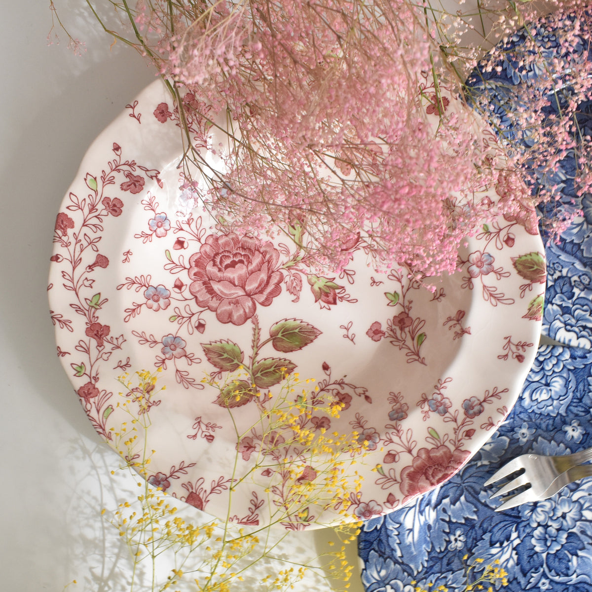 ヴィンテージ深皿 ジョンソンブラザーズ Rose Chintz (ローズチンツ