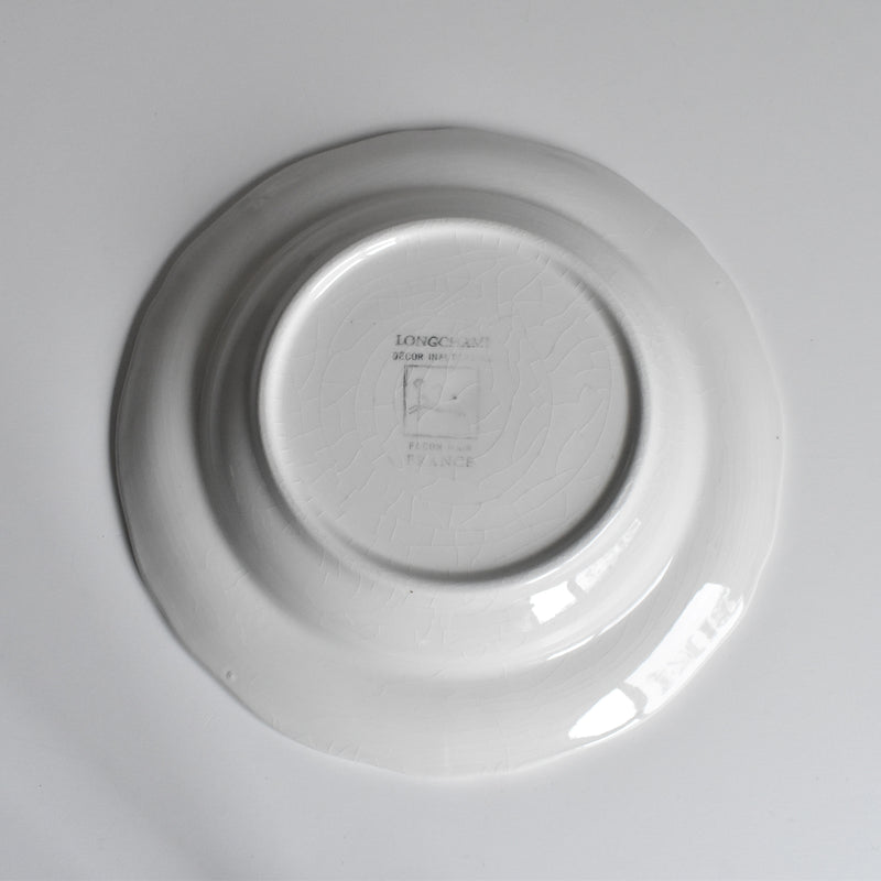 ヴィンテージ深皿 ロンシャン 花リム