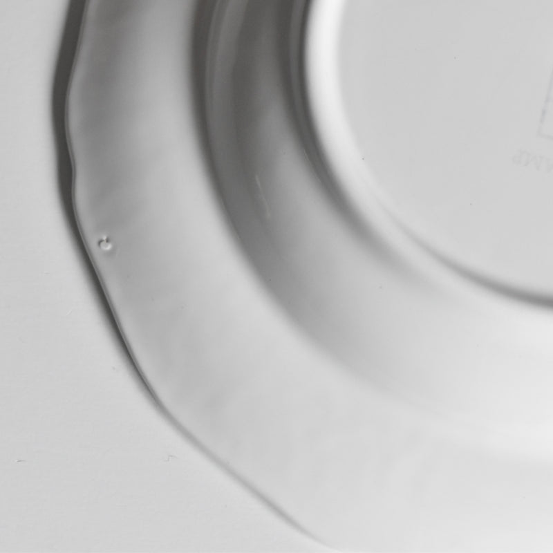 ヴィンテージ深皿 ロンシャン 花リム ホワイト A