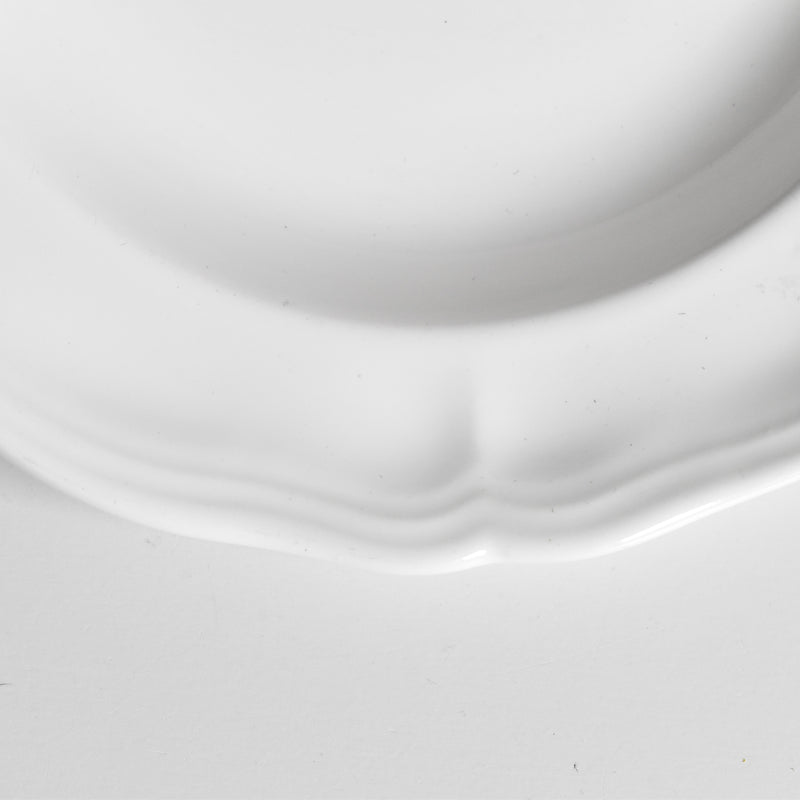 ヴィンテージ深皿 ロンシャン 花リム ホワイト B