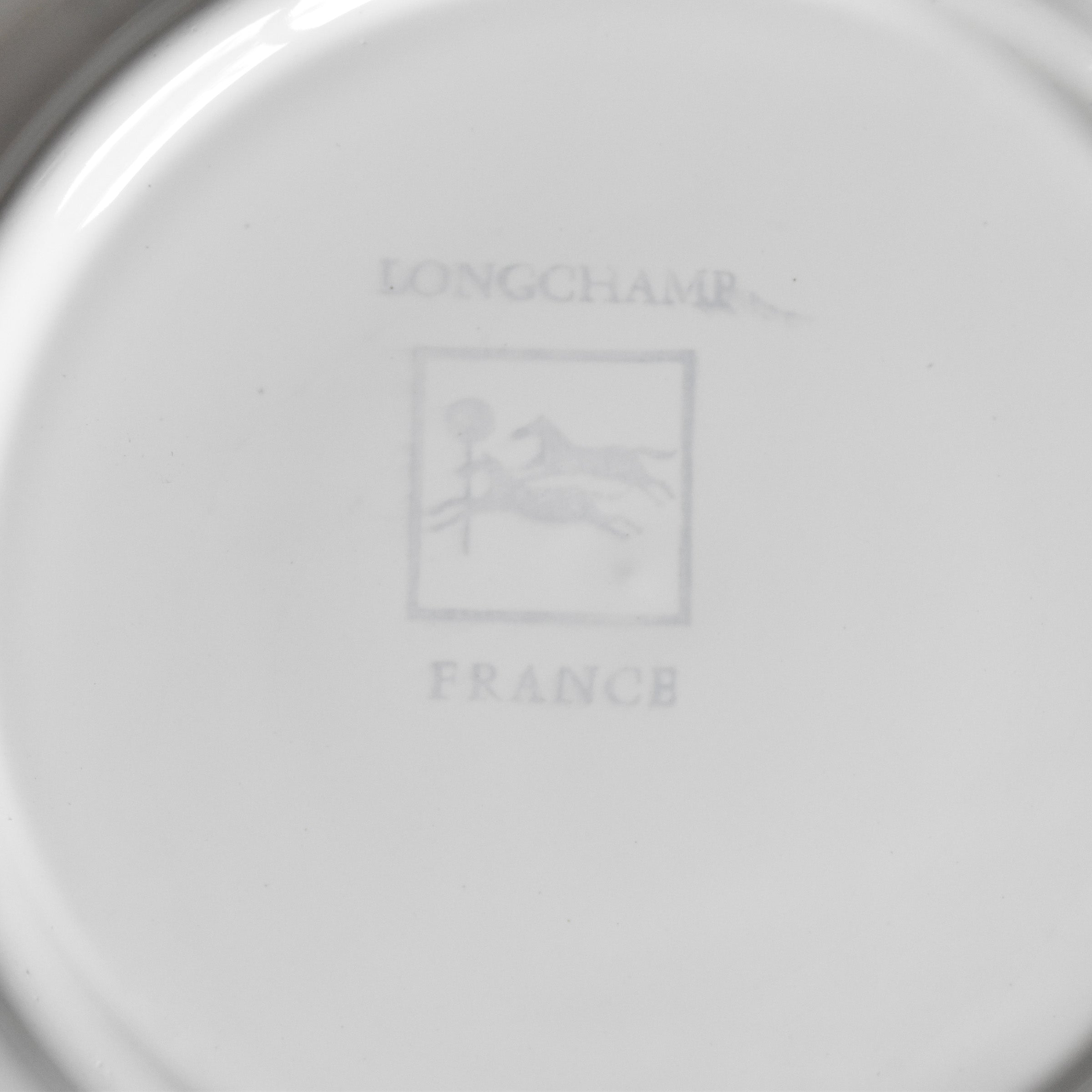 ヴィンテージ深皿 ロンシャン 花リム ホワイト B — Loane Interior