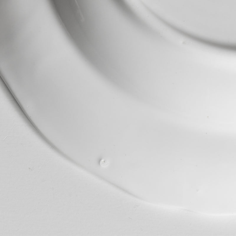 ヴィンテージ深皿 ロンシャン 花リム ホワイト B