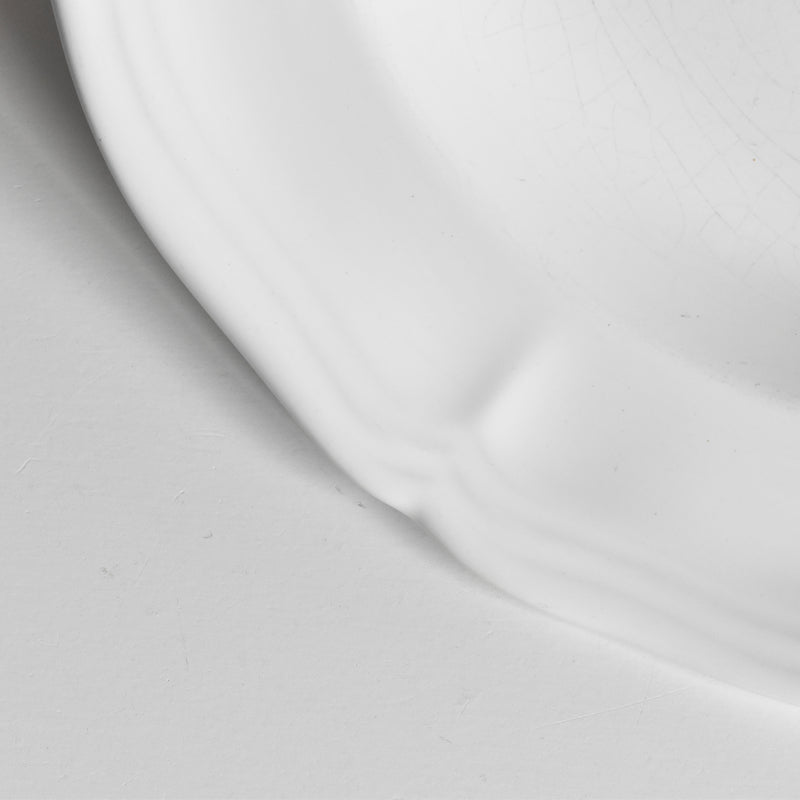 ヴィンテージ深皿 ロンシャン 花リム ホワイト C