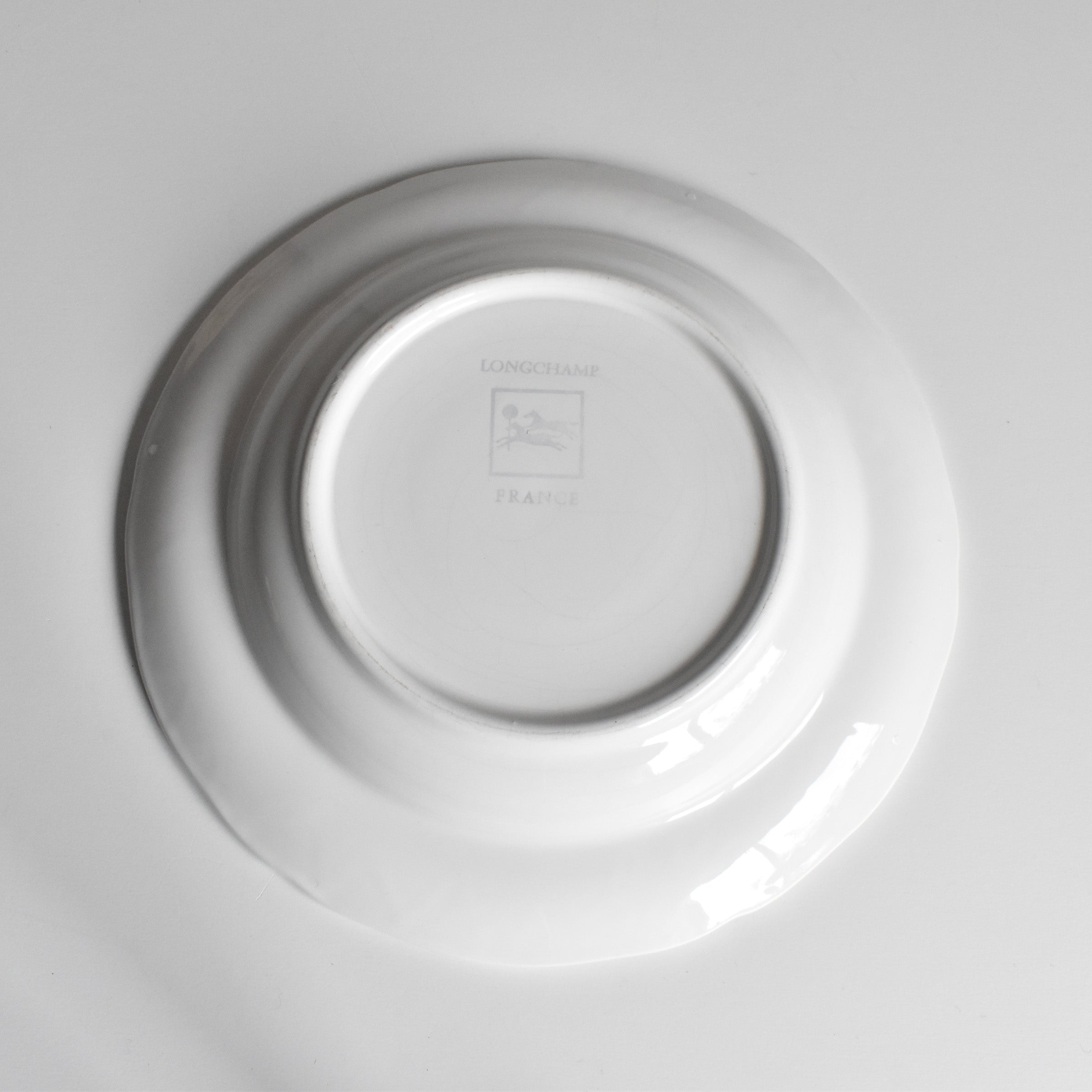 ヴィンテージ深皿 ロンシャン 花リム ホワイト C — Loane Interior