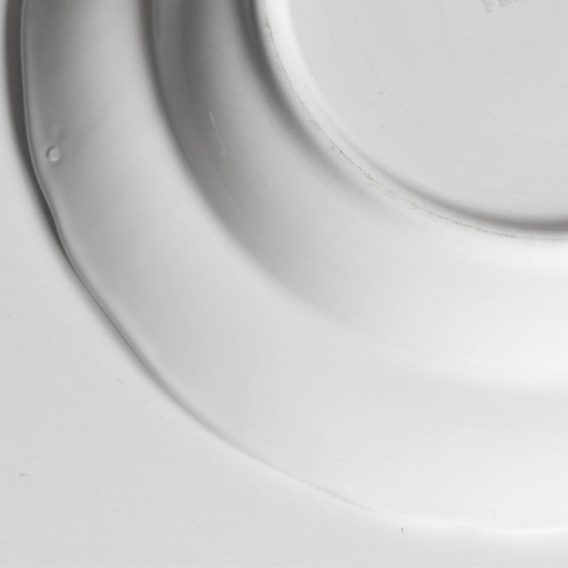 ヴィンテージ深皿 ロンシャン 花リム ホワイト C