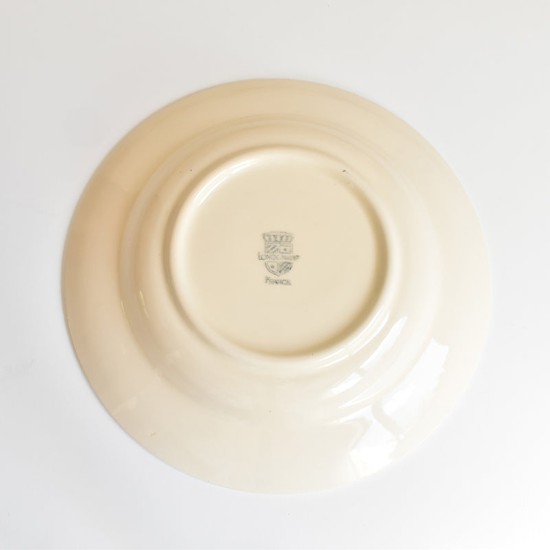 Vintage Deep Plate, Longchamp Pattern (Light Color) B