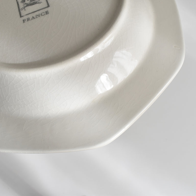 Vintage Deep Plate, Longchamp, Octagonal C