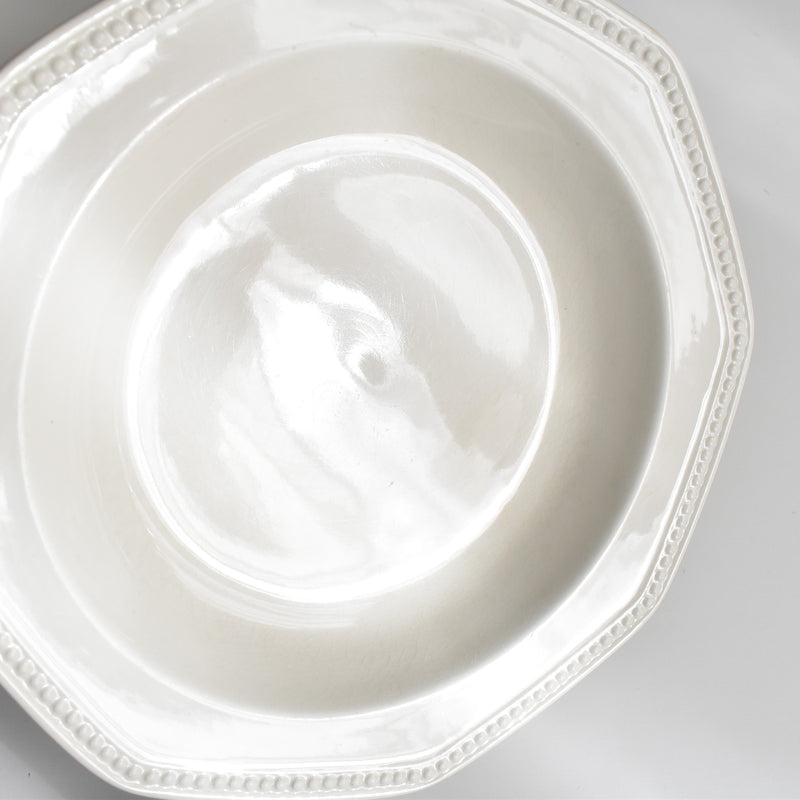 Vintage Deep Plate, Longchamp, Octagonal C