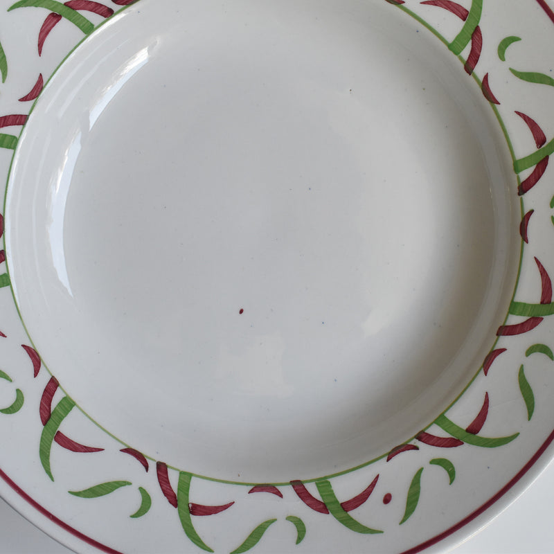 ヴィンテージ深皿 K&Gリュネヴィル Vert & Rouge A