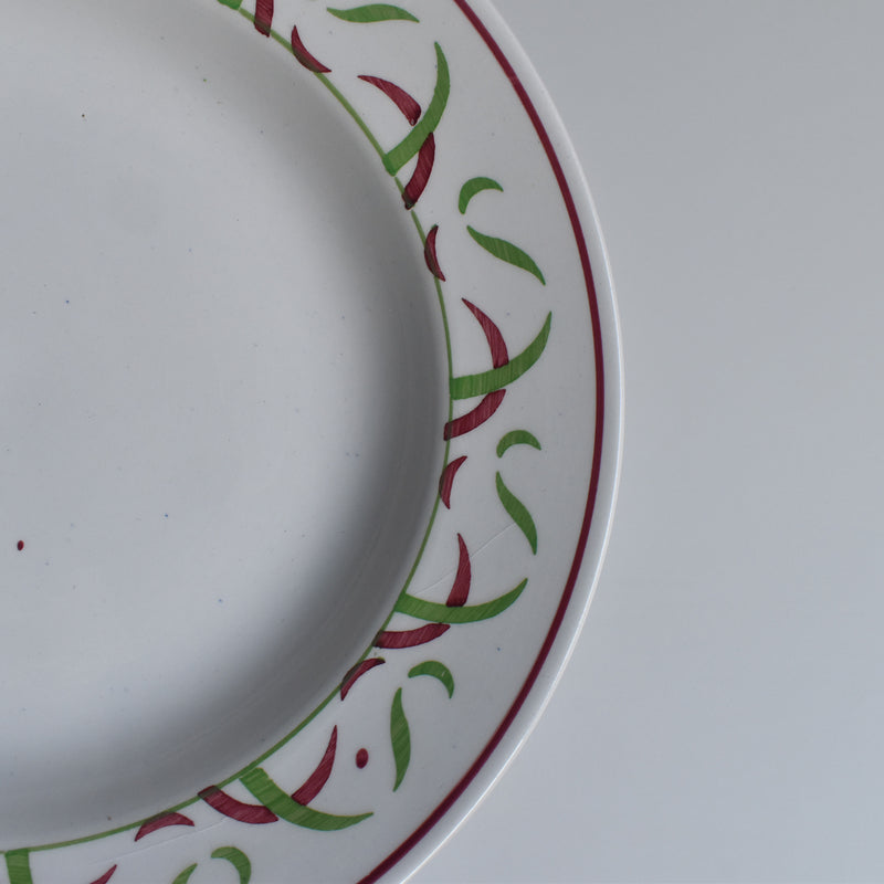 ヴィンテージ深皿 K&Gリュネヴィル Vert & Rouge A