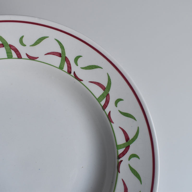 ヴィンテージ深皿 K&Gリュネヴィル Vert & Rouge A