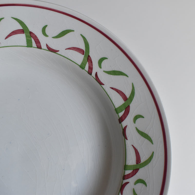 ヴィンテージ深皿 K&Gリュネヴィル Vert & Rouge B