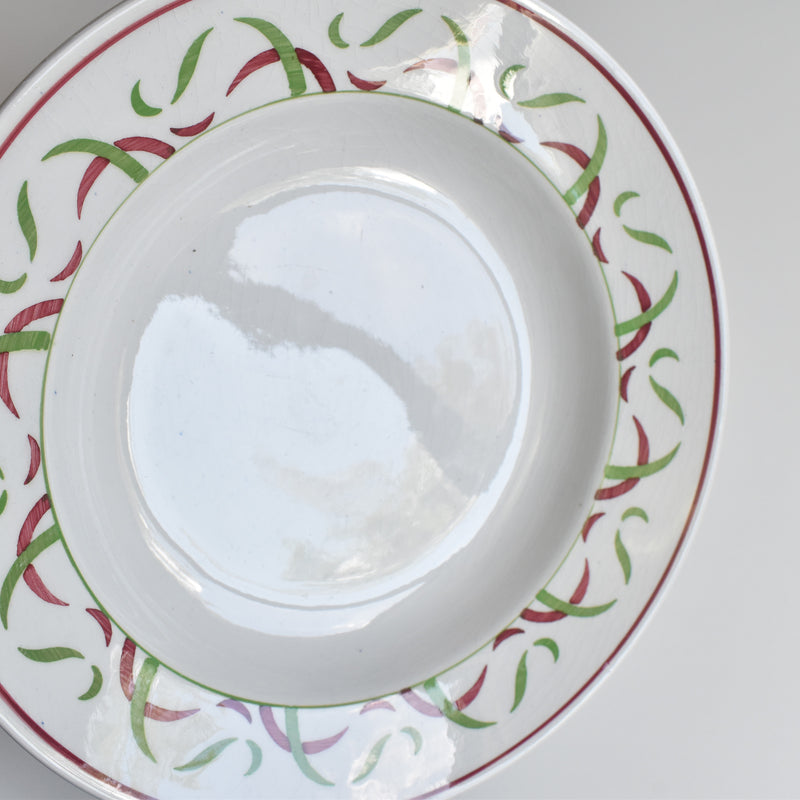 ヴィンテージ深皿 K&Gリュネヴィル Vert & Rouge C