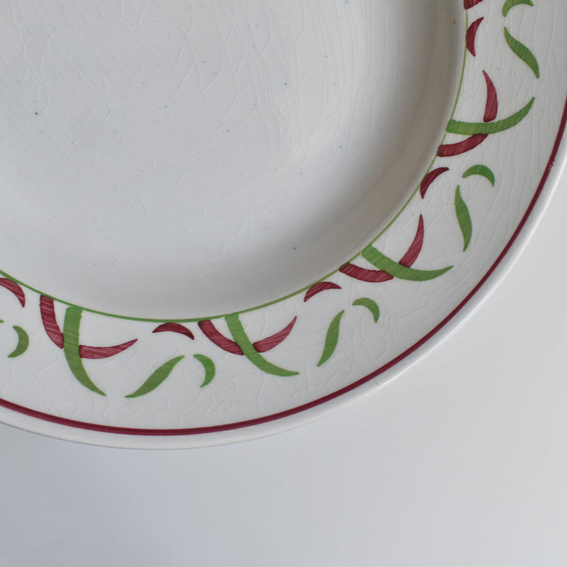 ヴィンテージ深皿 K&Gリュネヴィル Vert & Rouge C