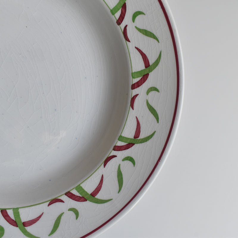 ヴィンテージ深皿 K&Gリュネヴィル Vert & Rouge C