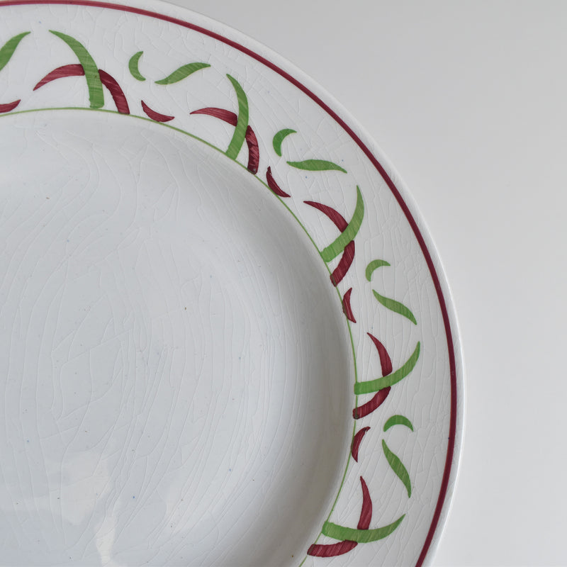 ヴィンテージ深皿 K&Gリュネヴィル Vert & Rouge C
