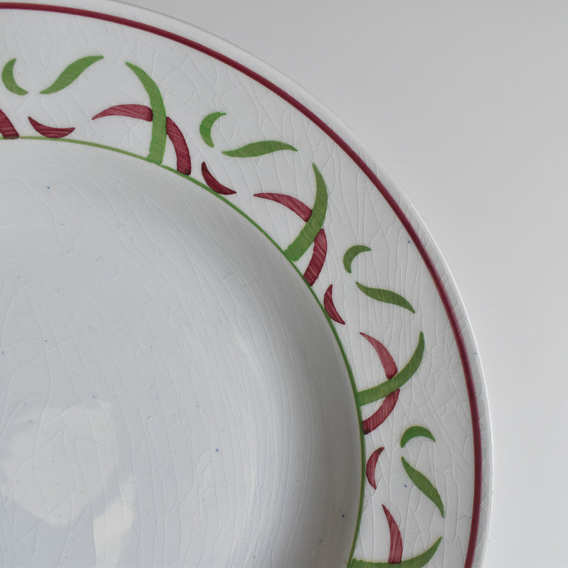 ヴィンテージ深皿 K&Gリュネヴィル Vert & Rouge C