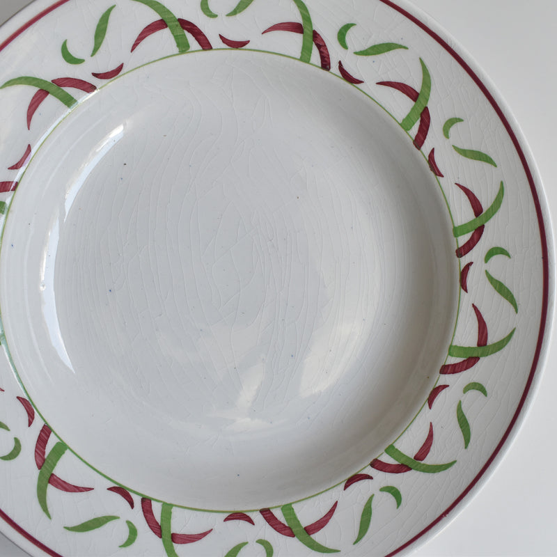 ヴィンテージ深皿 K&Gリュネヴィル Vert & Rouge C