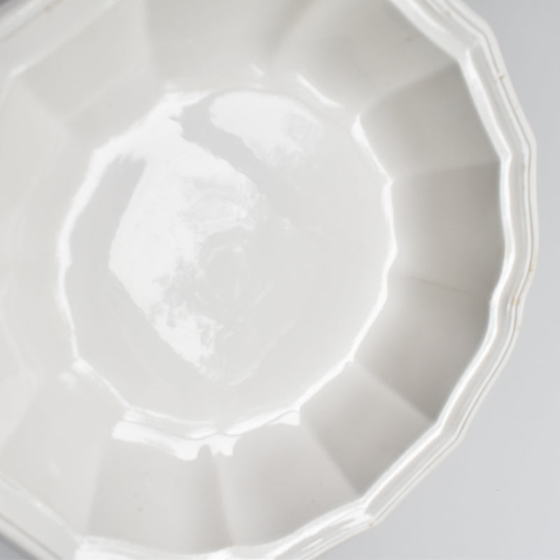 Vintage Deep Plate Saran White A