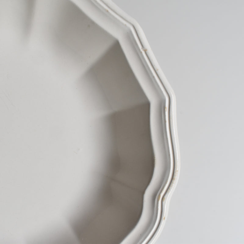 Vintage Deep Plate Saran White A