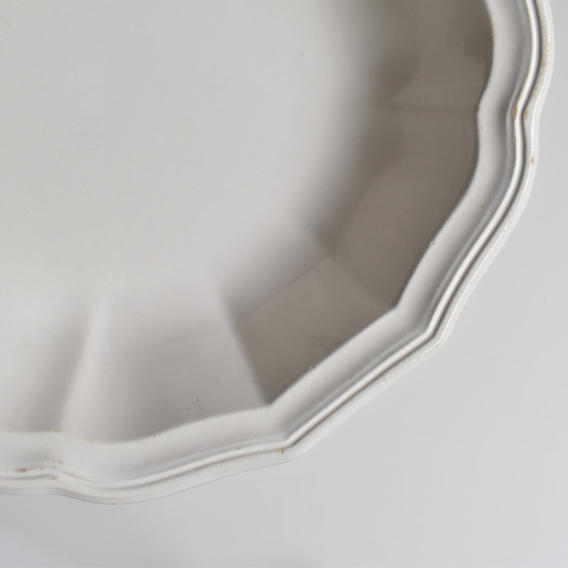 Vintage Deep Plate Saran White A