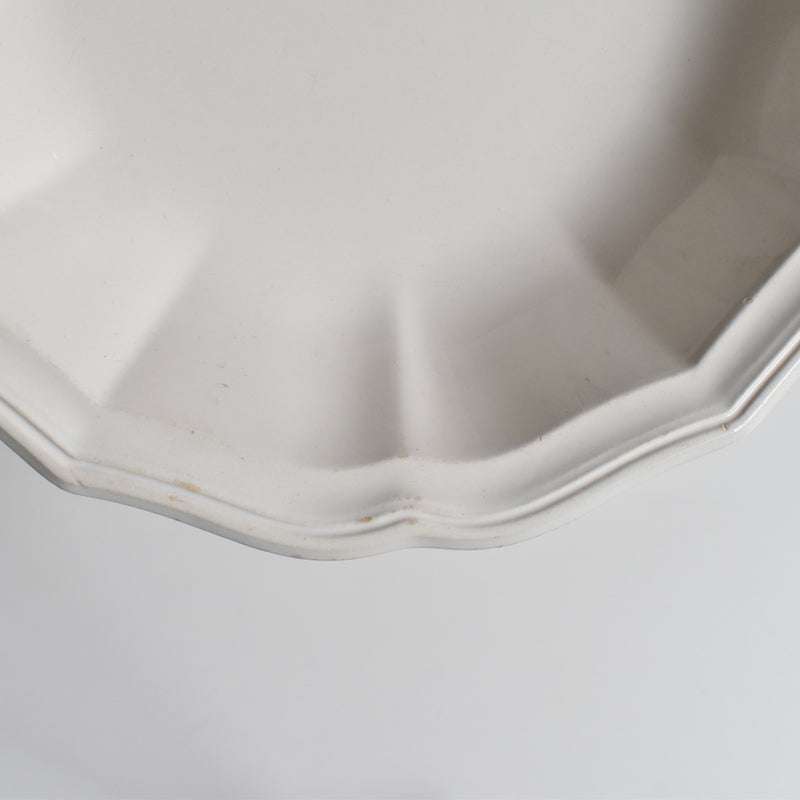 Vintage Deep Plate Saran White A