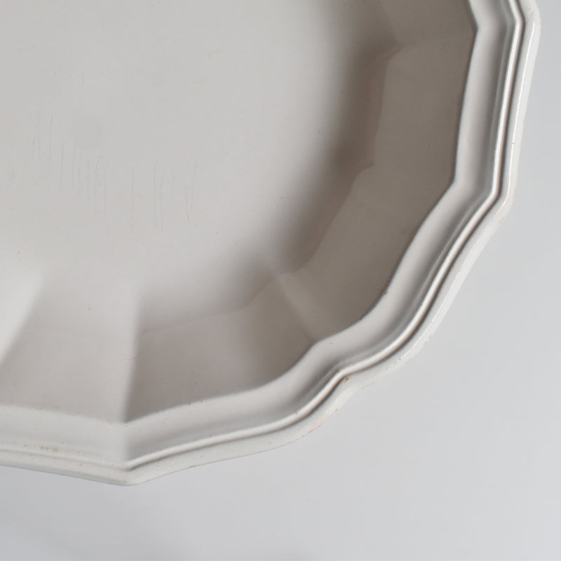 Vintage Deep Plate Saran White A