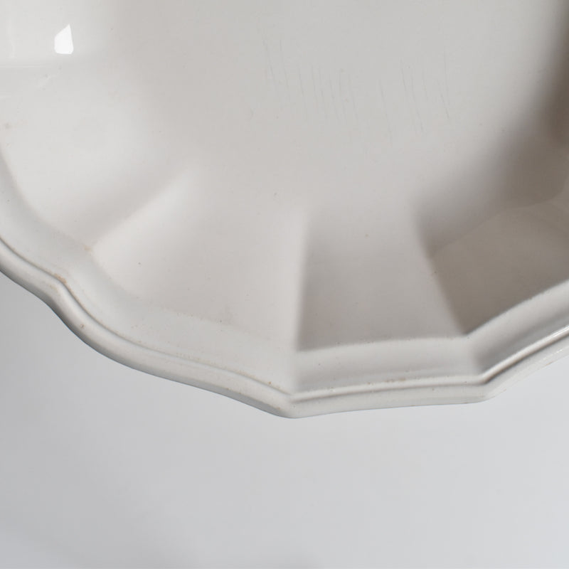 Vintage Deep Plate Saran White A