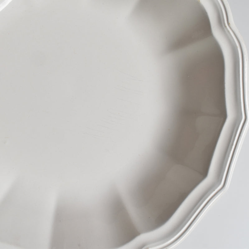 Vintage Deep Plate Saran White A